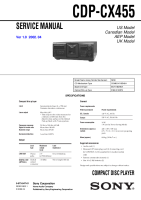 Sony CDP-CX455 - Service Manual 